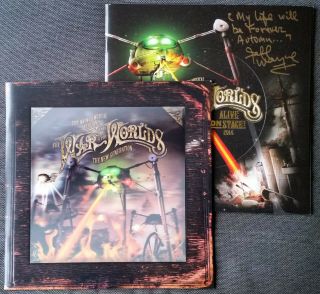 Jeff Wayne Signed War Of The Worlds Tour Programme And Holographic Book