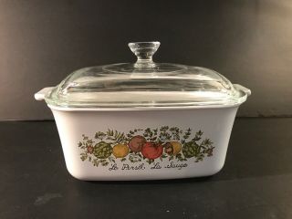 Corning Ware Spice Of Life P - 4 - B Loaf Pan With C - 10 Lid
