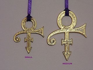 Prince Ltd.  Ed.  Gold Metallic Love Symbol Christmas Tree Ornament 2 Sizes