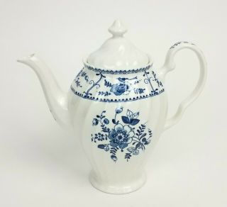 Johnson Brothers Indies Blue White Coffee Pot England