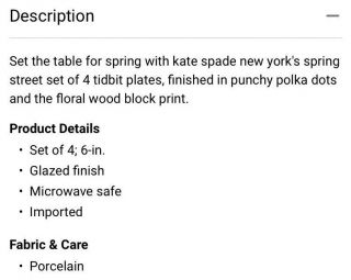 Kate Spade Spring Street Cobalt 4 - piece Tidbit Plate Set 2