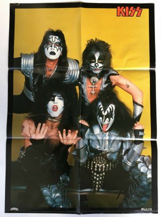Kiss Japan Love Gun Victor Poster Gene Simmons More Listed Torn