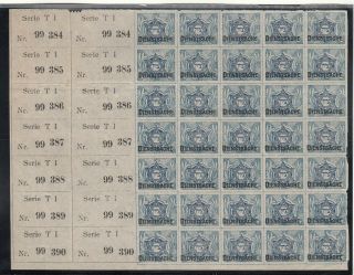 Israel Judaica Kkl Jnf 1903 Zion Issue Block Of 35 Stamps Ovpt.  For Turkey Usage