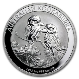 2013 Australia 1 Oz Perth.  999 Silver Kookaburra (from Roll)