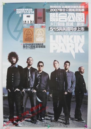 Linkin Park Minutes To Midnight Taiwan Promo Poster 2007