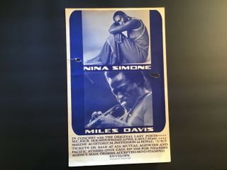 Rare Miles Davis Nina Simone Shrine Concert Poster 1973
