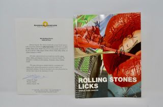 Rolling Stones Signed " Rolling Stones Licks " Autographed World Tour Program
