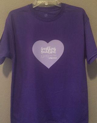 Prince T - Shirt Paisley Park Love Quote Heart 