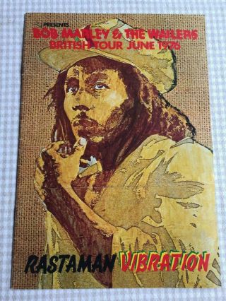 Tour Programme Bob Marley & The Wailers 1976 Rastaman Vibration Tour