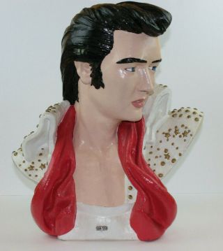 Large Life Size Vintage Elvis Presley Bust Head 1970 
