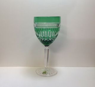 1 Waterford Serenity Language Of Jewels Emerald Cut To Clear Crystal Wine Glass