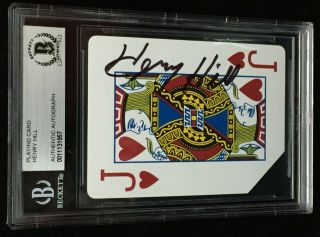 Henry Hill Gangster Signed Playing Card Goodfellas Movie Mobster Beckett Bas