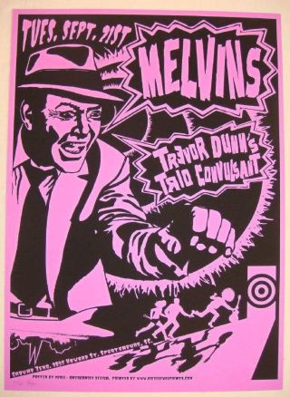 2004 The Melvins - Spartanburg Silkscreen Concert Poster S/n By 8ball