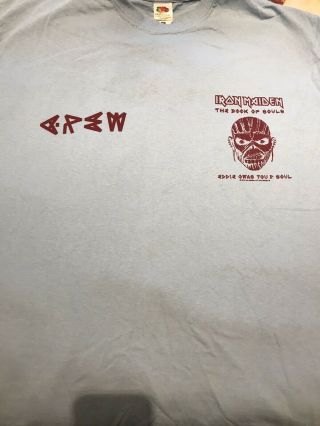 Iron Maiden Tour Shirt Book Of Souls Crew Shirt Xl
