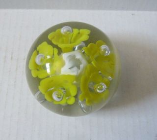 Htf St Clair Mike Mitchell Stamped Hand Crafted Blown Glass Heavy Paperweight