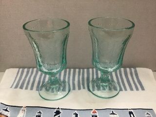 Vintage Light Blue Depression Glass Goblets