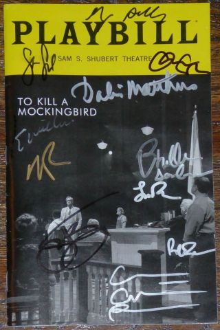 To Kill A Mockingbird Playbill Signed 11 Times Broadway Cast