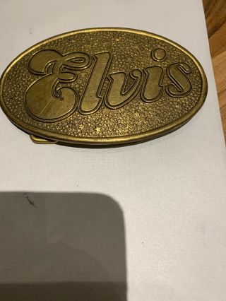 Elvis Presley Vintage Brass Belt Buckle