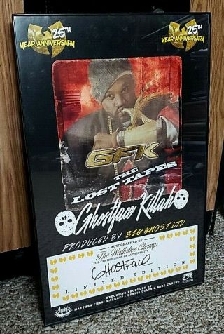 Ghostface Wu Tang Signed Framed Lost Tapes Album Release Promo Poster 11x17 "