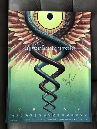 A Perfect Circle Nyc York Msg Lithograph Poster Signed Tool Puscifer 66/125