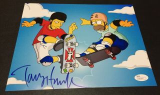 Tony Hawk Signed Autographed 8x10 Photo The Simpsons Skateboarder Jsa