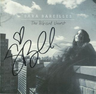 Sara Bareilles Autograph Cd Booklet " The Blessed Unrest " Auto - - Record Co.  Promo