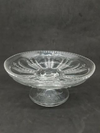 Eapg Antique Us Glass Co 15079 Wisconsin State Series Glass Low Compote 1903
