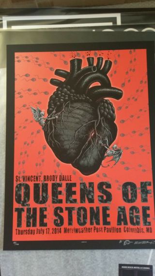 Queens Of The Stone Age Columbia,  Md 2014 Emek Poster - A/p