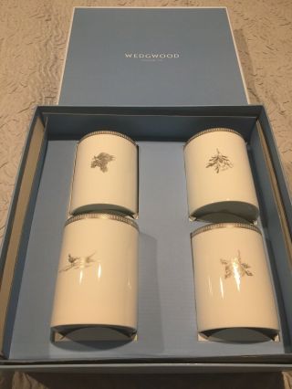 Wedgwood Winter White Mugs Set / 4 Coffee - - Varied Designs