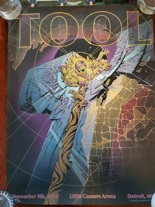 Tool Concert Tour Poster - Detroit 2019 11.  9.  19 Limited Edition Of 600