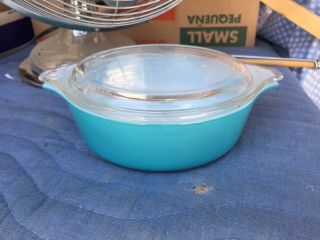 Vintage Pyrex Horizon Blue Casserole Dish 471 - 1 Pint - W/lid