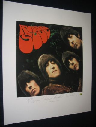 The Beatles - " Rubber Soul " Plate/signed Limited Edition Lithograph