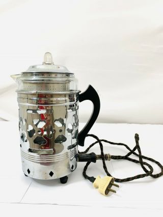 Rare Vtg Pyrex Glass Forman Coffee Maid 4 Teapot Coffee Maker Pot Percolator