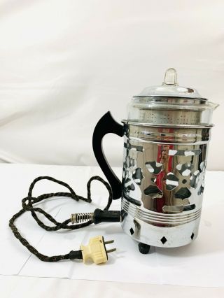RARE VTG PYREX Glass Forman Coffee Maid 4 Teapot Coffee Maker Pot Percolator 3