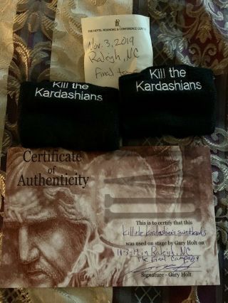 Stage Worn Kill The Kardashian’s Sweatbands From Raleigh,  The Final Campaign