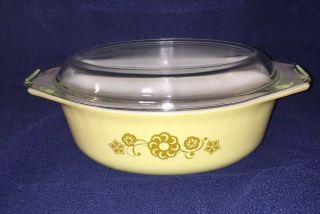 Vintage Pyrex Kim Chee Promotional Oval Casserole Dish With Lid 043