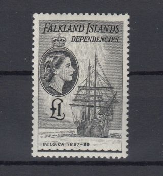 Falkland Island Dependencies Qeii 1954 £1 Ship Sgg40 Mnh J7295
