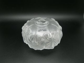 Lalique France Nympheas Lily Pad Frosted Vase