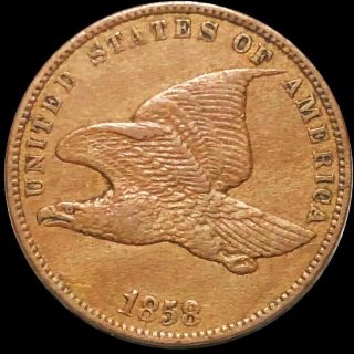 1858 Flying Eagle Cent Nearly Uncirculated Philadelphia Key Date 1c Copper Coin