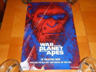 Sdcc 2017 Exclusive War For The Planet Of The Apes Poster Andy Serkis Signed
