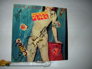 Rolling Stones Signed Lp Undercover 1983 By 5 Members Of The Group