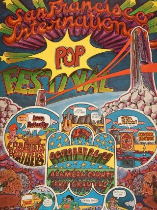 1968 PROCOL HAREM - SAN FRANCISCO INTERNATIONAL POP FESTIVAL CONCERT POSTER 2