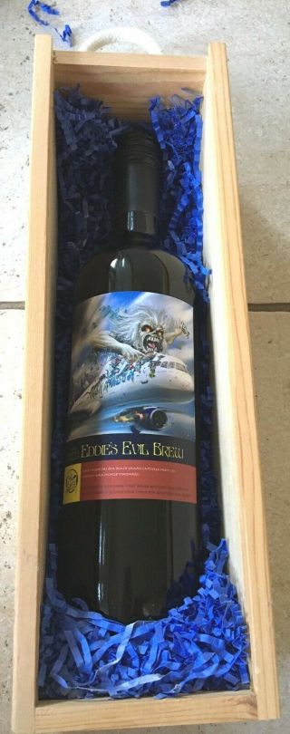 Iron Maiden - Eddies Evil Brew Bottle Of Wine & Box 2009 Extremely Rare Cabernet