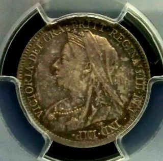 Pcgs Unc Dectail Secure - Great Britain 1901 Victoria Silver 6 Pence Scarce
