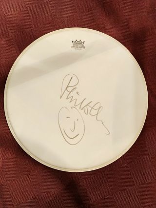 Phil Collins Signed Drum Head Remo Genesis Tony Banks Mike Rutherford