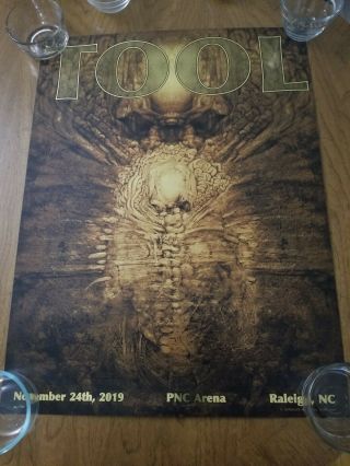Tool Concert Poster Foil 11/24/19 Raleigh,  Nc 261/650 Rare Huge Venue Williams