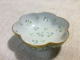 . A.  Raynaud Limoges Ceralene Limoges Yellow & Blue " Morning Glory " - 5 " Bowl