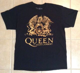 Queen,  Adam Lambert Official Tour T - Shirt The Crown Jewels Las Vegas Lg