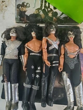 4 Kiss Mego Dolls 1978 Figurines