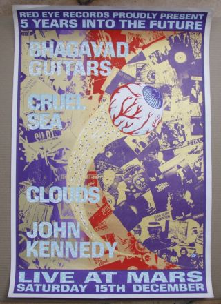 5 Years Of Red Eye Records John Foy Skull Printworks 80s Gig Poster